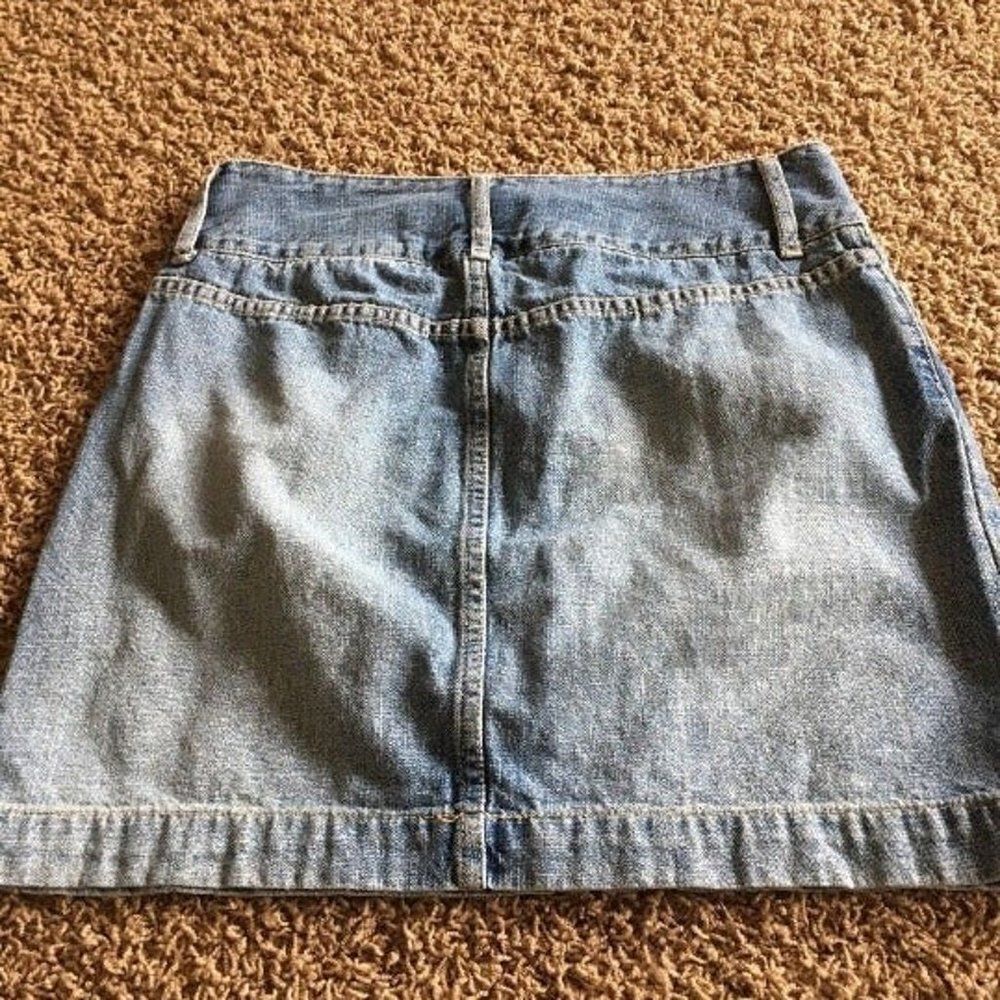 Vintage Paris blues micro mini pencil skirt. Light